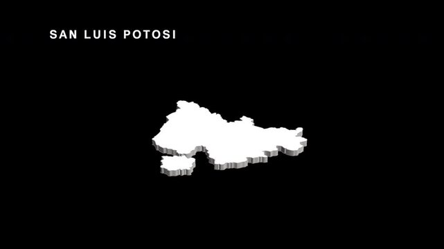 San luis potosi mexico state map presentation