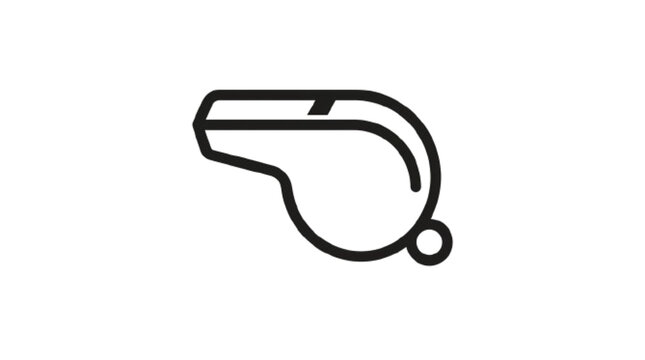 Whistle vector icon , white bg 

