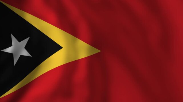 Waving east timor national flag animation