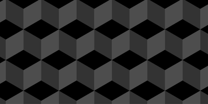 Abstract square black cubic wall decoration square shape backdrop texture design. cube geometric wall and floor vector diamond hexagon triangle wallpaper background.