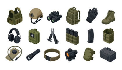 Military tactical gear equipment. © Kenn