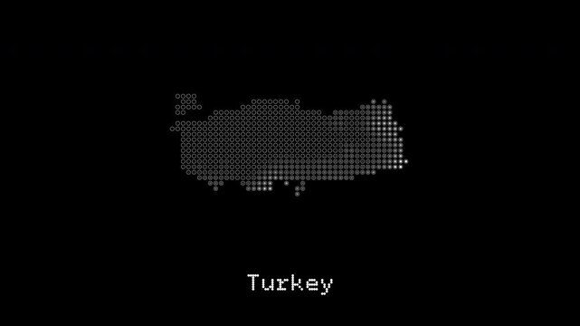 Digital turkey map loading on a screen