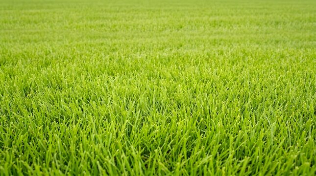 Lush green lawn texture perfectly manicured grass field vibrant spring landscape