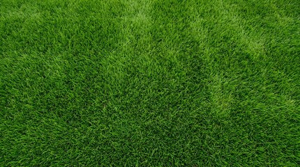 Fototapeta premium Lush green lawn texture overhead view