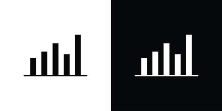 Chart histogram icon logo for designer or illustrator.