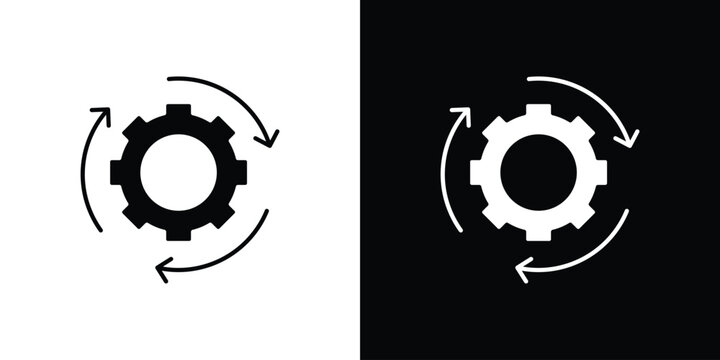 Continuous changes icon logo for designer or illustrator.