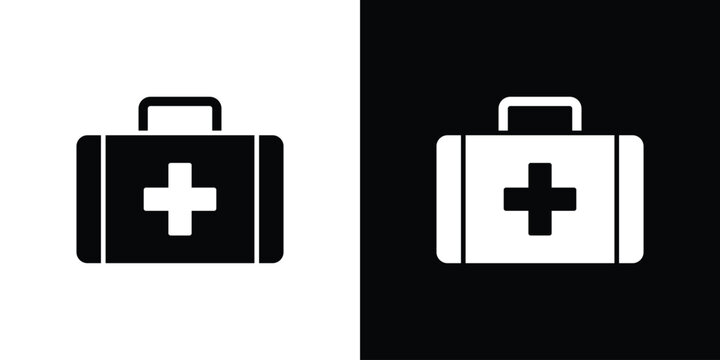 First aid box icon logo for designer or illustrator.