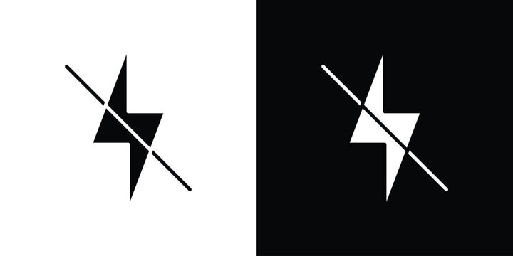 Flash off icon logo for designer or illustrator.