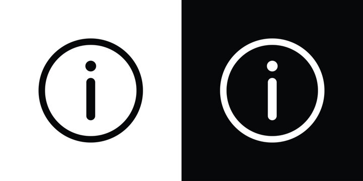 Info icon logo for designer or illustrator.