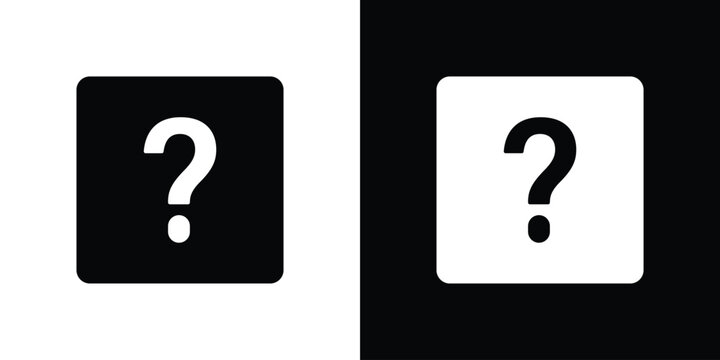 Interrogation icon logo for designer or illustrator.