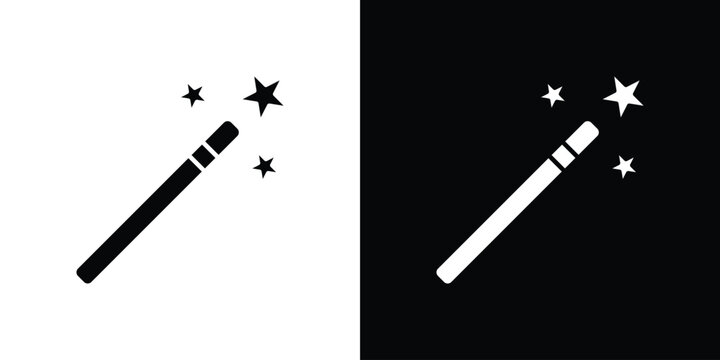 Magic wand icon logo for designer or illustrator.
