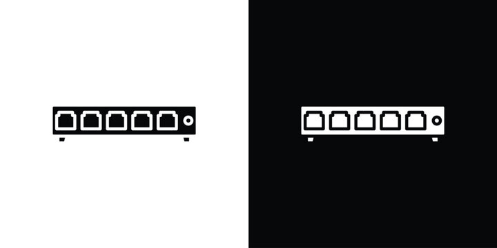 Network switch icon logo for designer or illustrator.