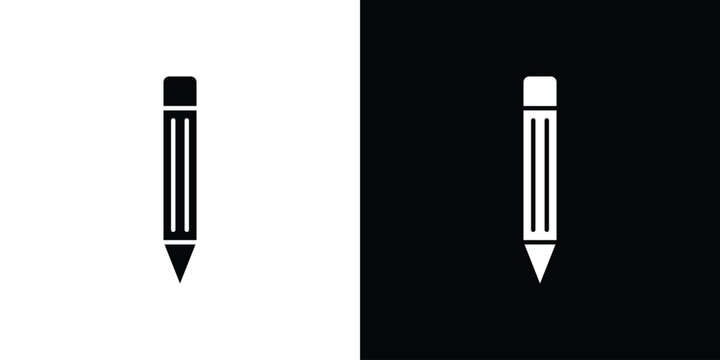 Pencil icon logo for designer or illustrator.