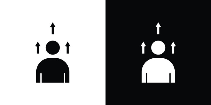 Personal development icon logo for designer or illustrator.