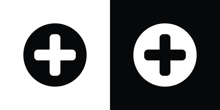 Plus icon logo for designer or illustrator.