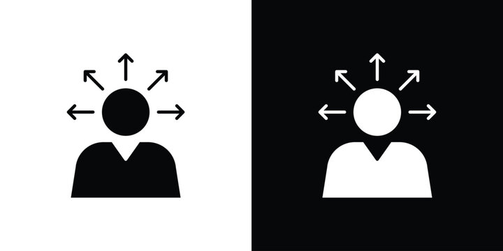 Self awareness icon logo for designer or illustrator.