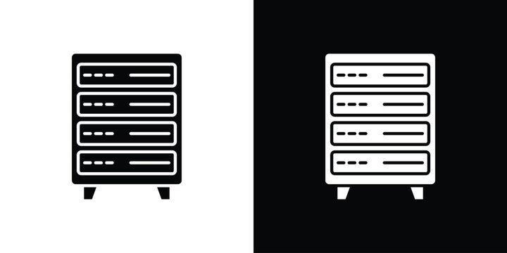 Server rack icon logo for designer or illustrator.