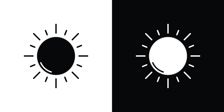 Sun icon logo for designer or illustrator.