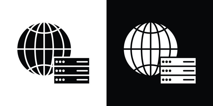 Web server icon logo for designer or illustrator.