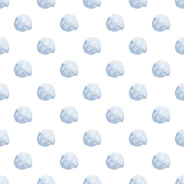 Snowballs with crystal ice texture creating a repeating pattern