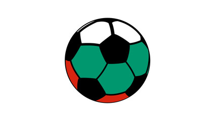 Fototapeta premium Bulgaria football flag, color vector illustration