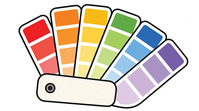 Color swatches in a palette.