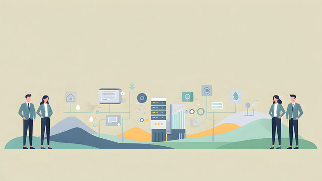 Environmental Information Platform and Smart Monitoring Infrastructure Illustration