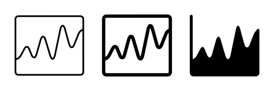 Line Graph Icons, Data Visualization Symbols, Analytics Charts, Business Growth Trends, Stock Market Fluctuations, Financial Performance Indicators, Vector Illustrations