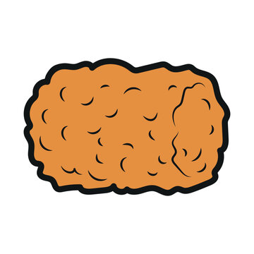 Tater Tot Vector Illustration Crispy Potato Snack Flat Food Icon