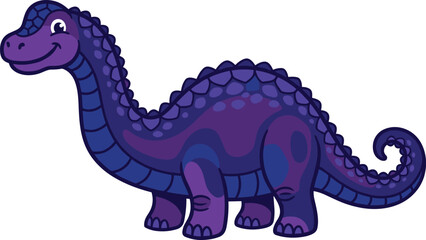 Cute smiling purple sauropod dinosaur cartoon vector illustration isolatedCute smiling purple sauropod dinosaur cartoon vector illustration isolated © EdGe Creative