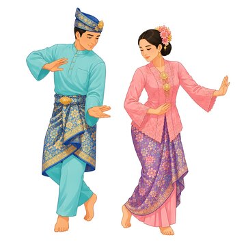Tarian Cinta Sayang Traditional Dancer Couple (kedah) malaysia 