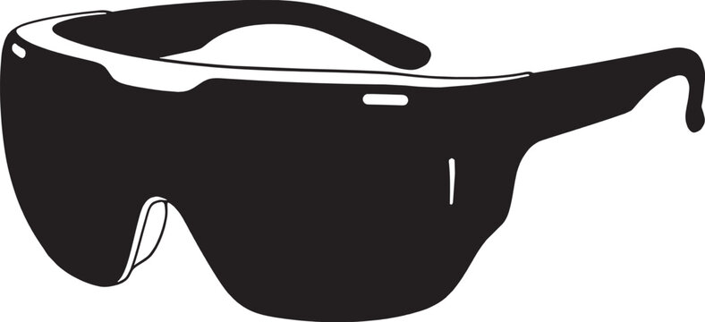 Vector illustration of protective safety glasses or goggles for industrial work or laboratory use vector art