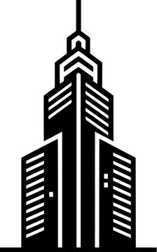 Icono de edificio de oficinas estilo plano SVG