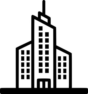 Icono de edificio de oficinas estilo plano SVG