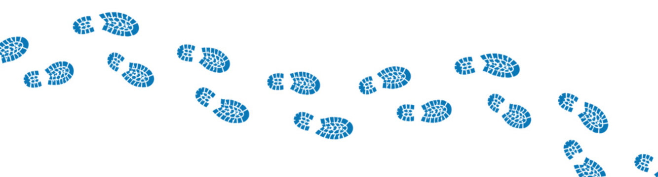 Collection of sneaker traces distinct symbolic, for navigation concepts.