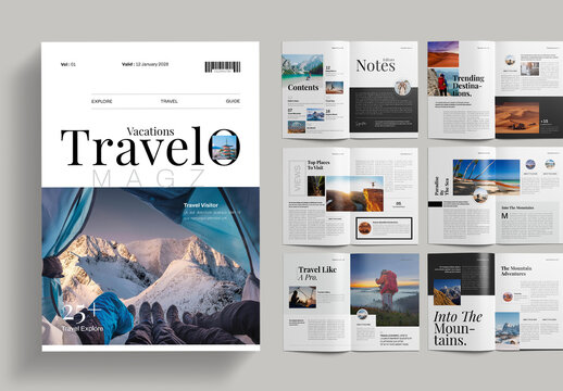 Summer Travel Magazine Template