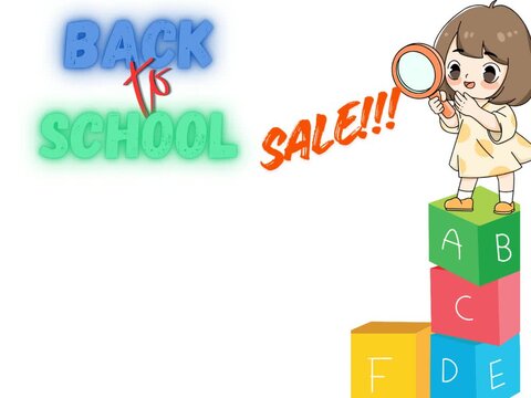 Back to school sale template suitable for school holiday promotions