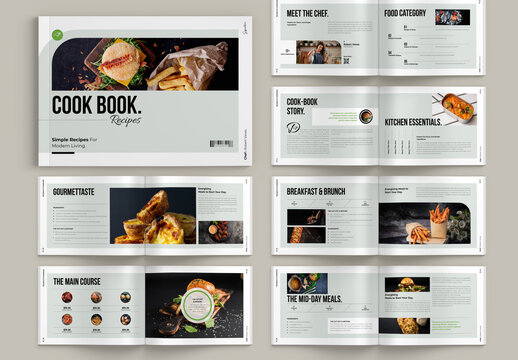 Recipes Cookbook Landscape Template