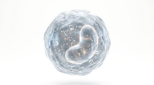 3d render of a human monocyte white blood cell isolated on white background
