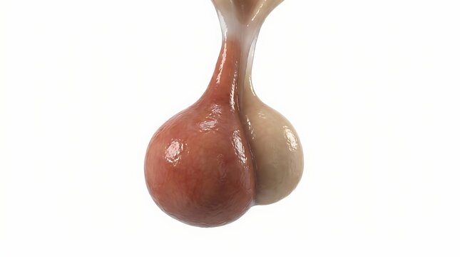 3d render of human testicles isolated on white background