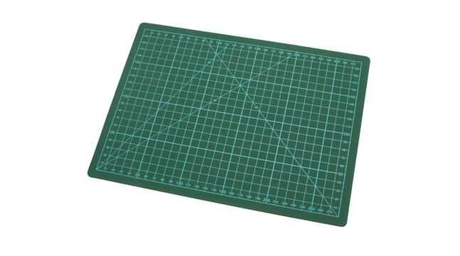 Green Self-Healing Cutting Mat Isolated, cutting mat, self healing mat, craft cutting mat