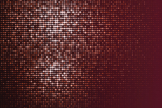 Red halftone grid pattern with shimmering diamond shapes and fading gradient background effect