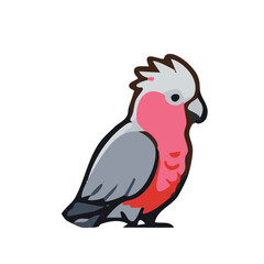 Naklejka premium Colorful Parrot Sitting on Branch in Natural Setting