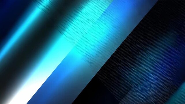 Abstract futuristic background with diagonal blue and black lines, illuminated by glowing neon light. Modern digital art design perfect for technology, innovation, and creative visual projects