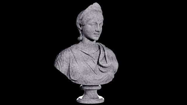 Rotating Sculpture of Portrait of Julia Cornelia Paula Digital Sculpture

