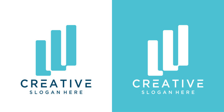letters IU logo design. modern icon creative monogram inspiration - vector