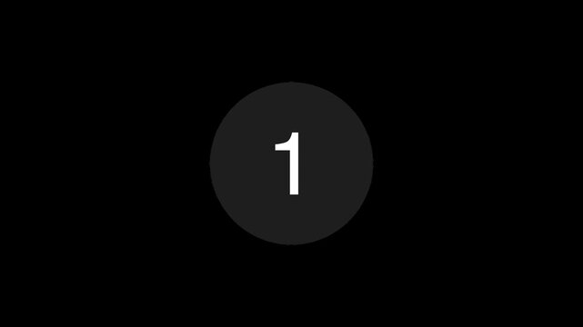Notification Badge Bounce Animation in Black | Transparent Background Loop