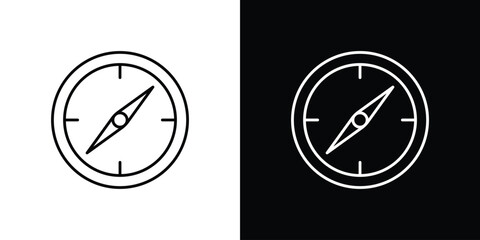 Compass icon line glyph pack © Haider