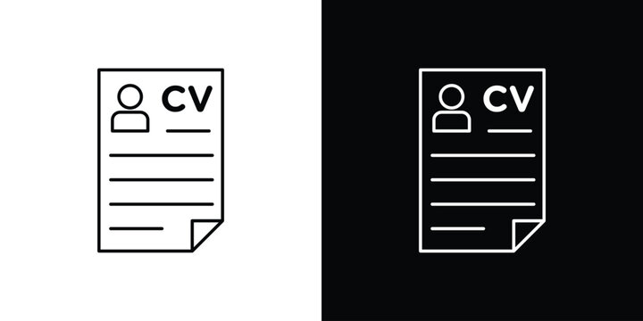 CV icon line glyph pack