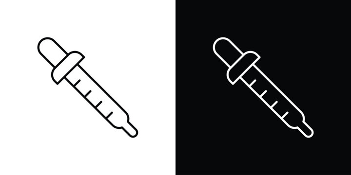 Eye dropper icon line glyph pack